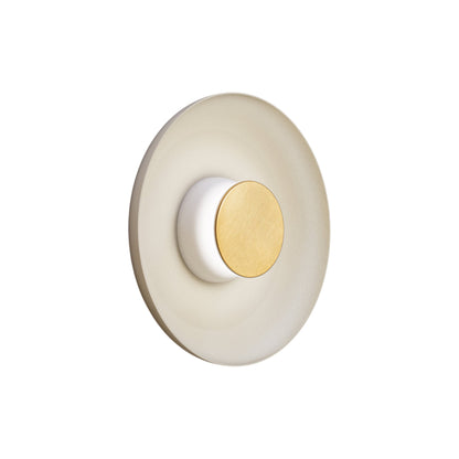 Totem LED Wall Light in White/Brass/White/Metal (12.75-Inch).