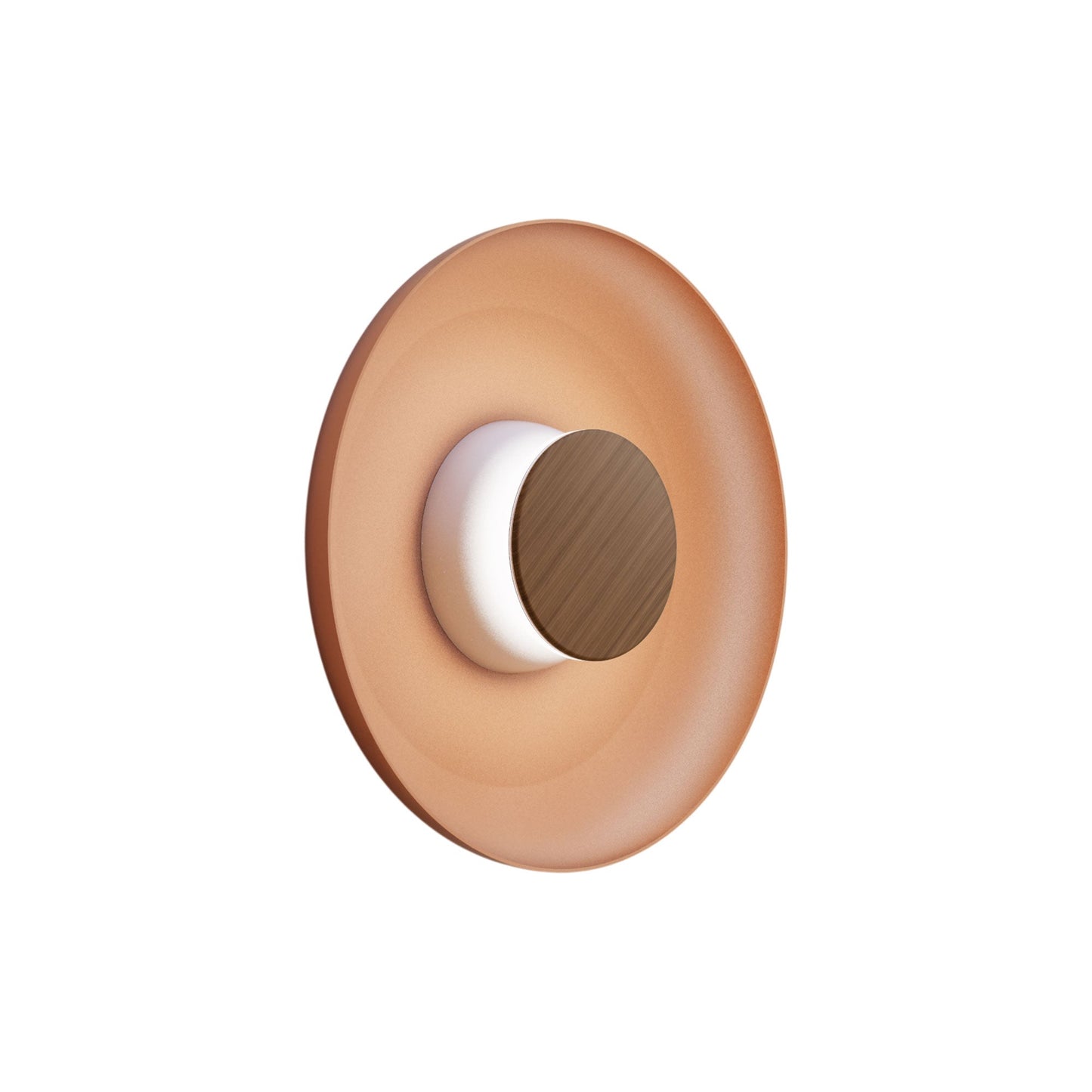 Totem LED Wall Light in White/Walnut/Terracotta/Metal (12.75-Inch).