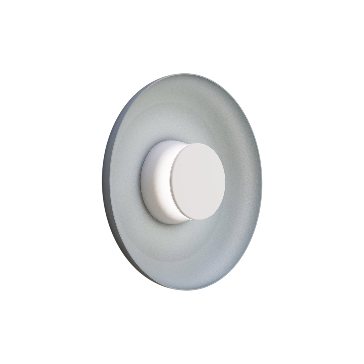 Totem LED Wall Light in White/White/Blue/Metal (12.75-Inch).