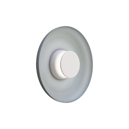 Totem LED Wall Light in White/White/Blue/Metal (12.75-Inch).