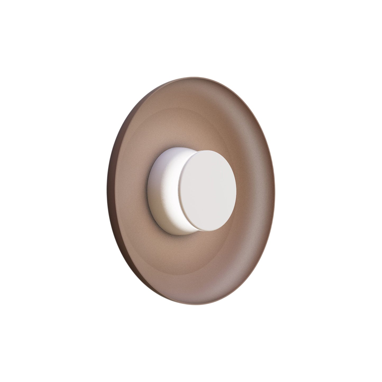 Totem LED Wall Light in White/White/Espresso/Metal (12.75-Inch).