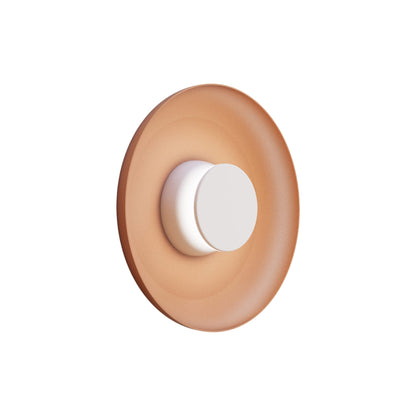 Totem LED Wall Light in White/White/Terracotta/Metal (12.75-Inch).