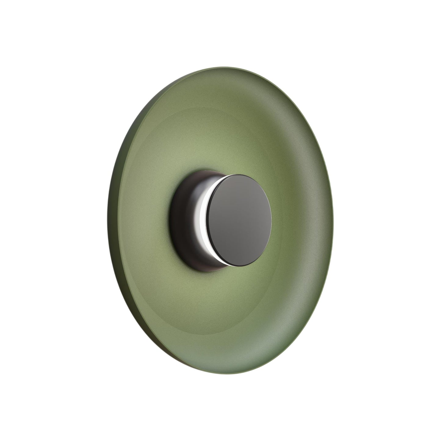 Totem LED Wall Light in Black/Black/Forest Green/Metal (15-Inch).