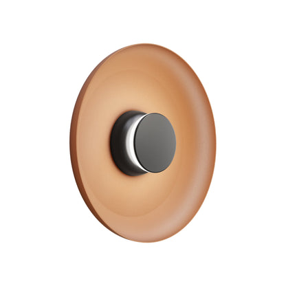 Totem LED Wall Light in Black/Black/Terracotta/Metal (15-Inch).