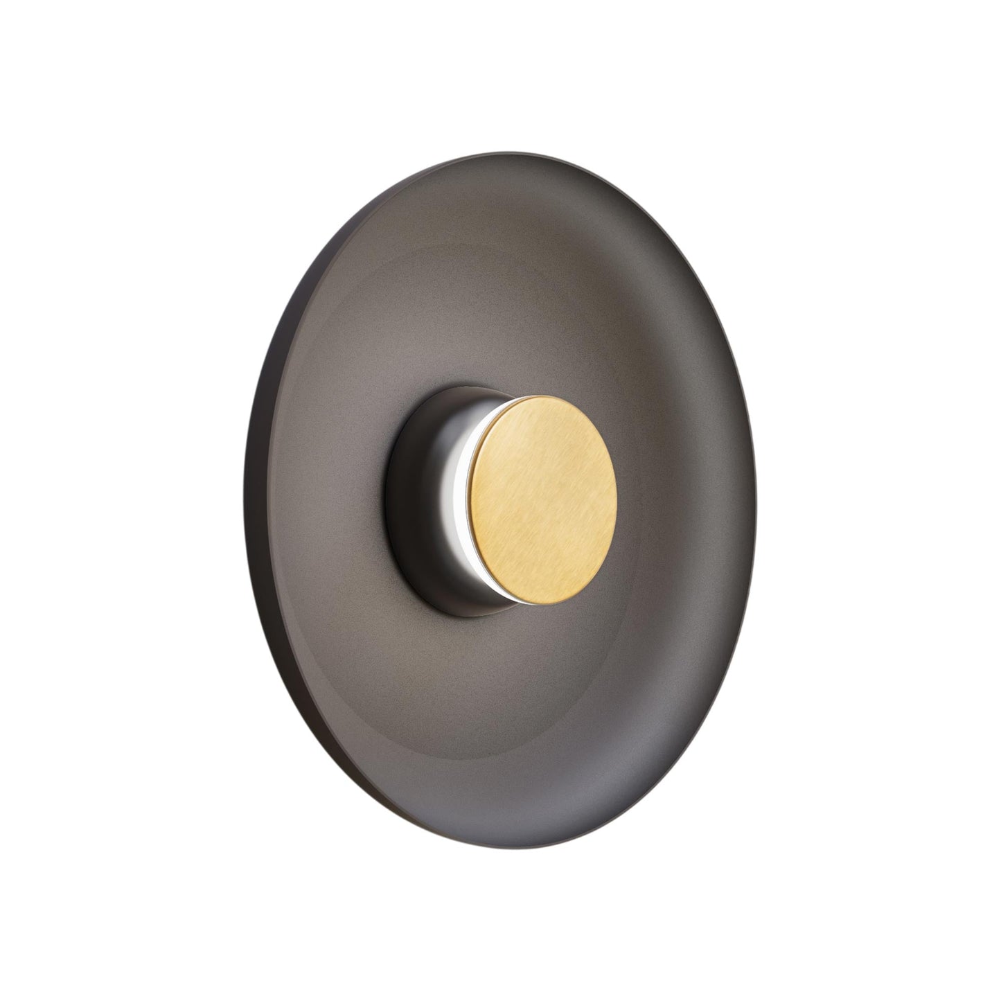 Totem LED Wall Light in Black/Brass/Black/Metal (15-Inch).