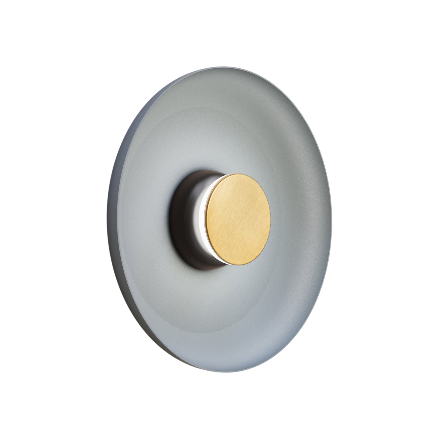 Totem LED Wall Light in Black/Brass/Blue/Metal (15-Inch).