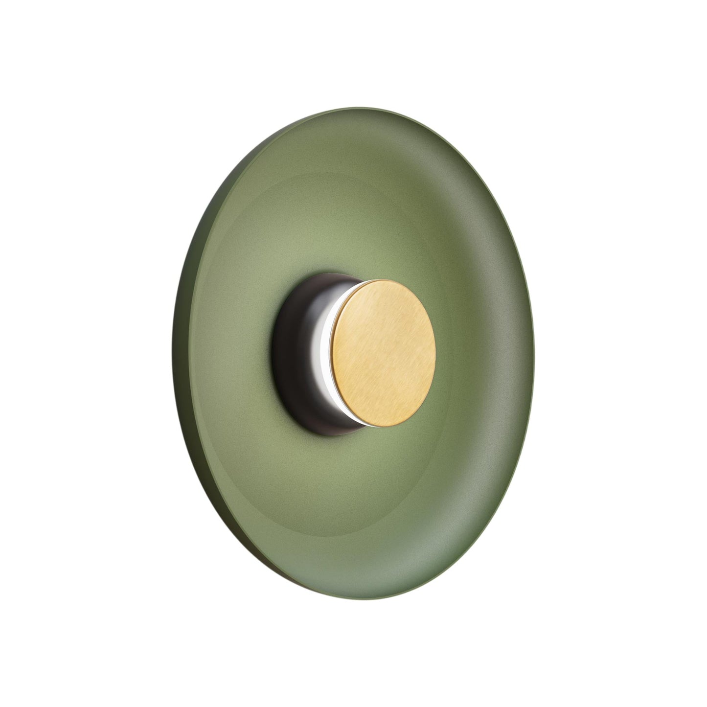 Totem LED Wall Light in Black/Brass/Forest Green/Metal (15-Inch).