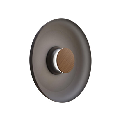 Totem LED Wall Light in Black/Walnut/Black/Metal (15-Inch).