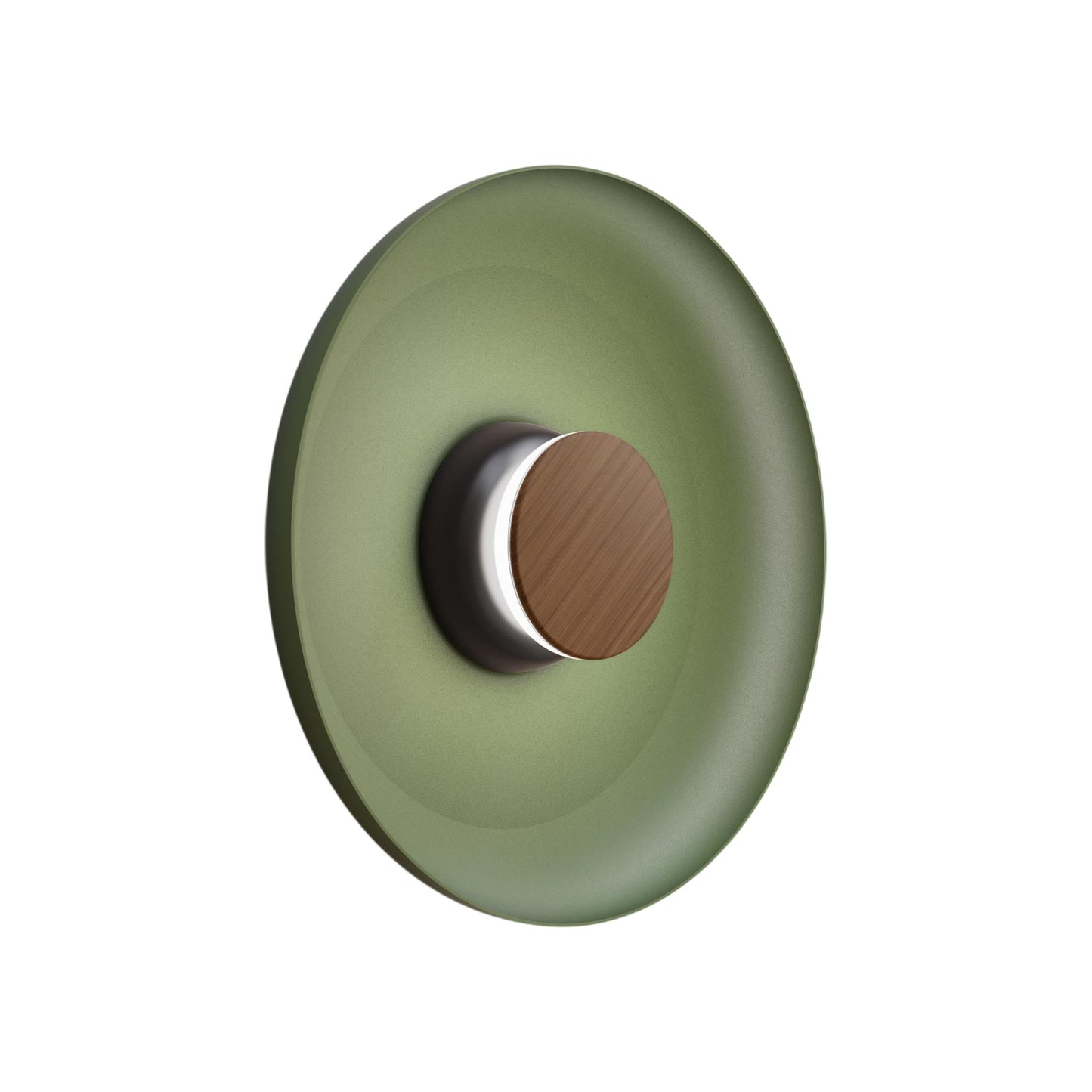 Totem LED Wall Light in Black/Walnut/Forest Green/Metal (15-Inch).