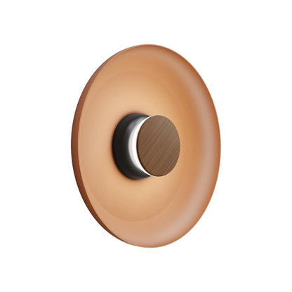 Totem LED Wall Light in Black/Walnut/Terracotta/Metal (15-Inch).