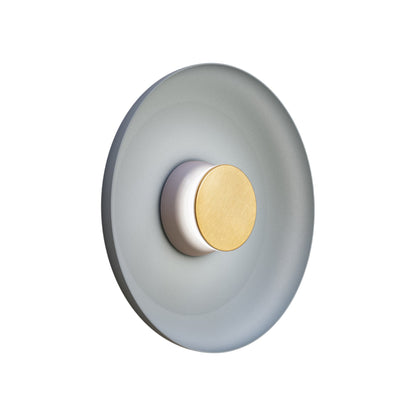 Totem LED Wall Light in Grey/Brass/Blue/Metal (15-Inch).
