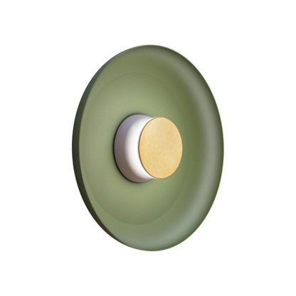 Totem LED Wall Light in Grey/Brass/Forest Green/Metal (15-Inch).