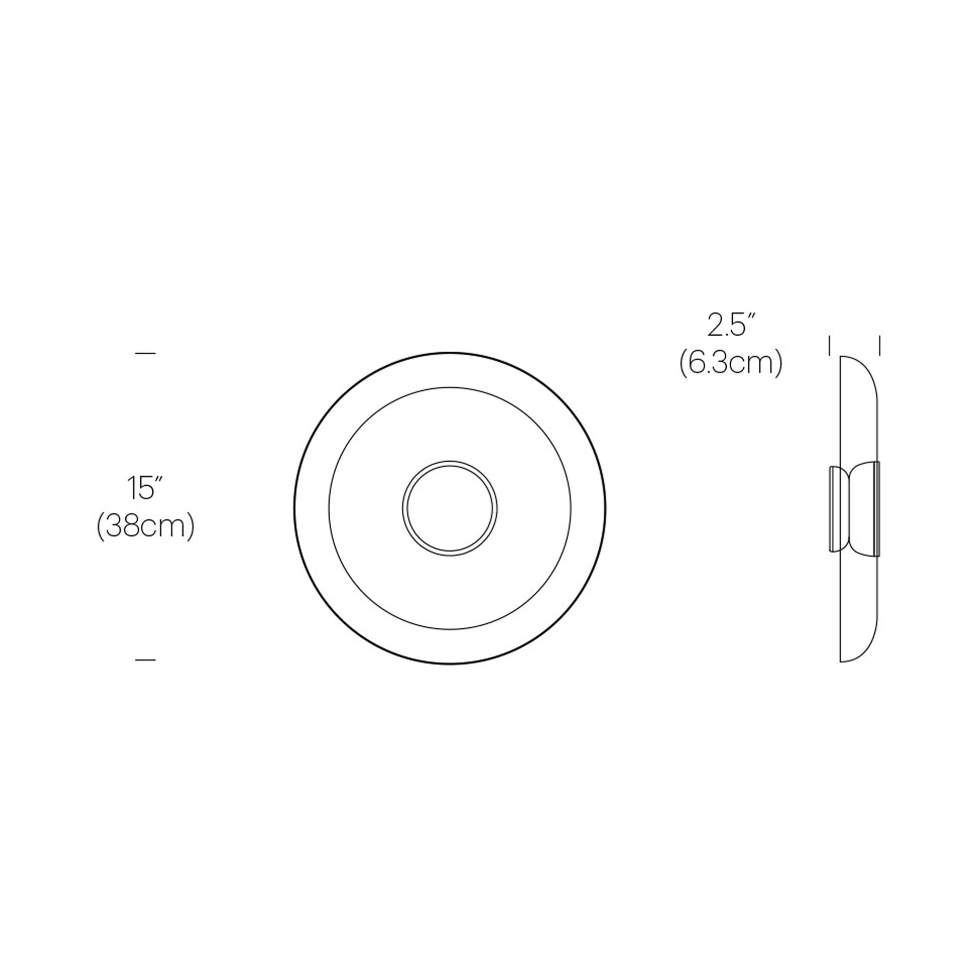 Totem LED Wall Light - line drawing.