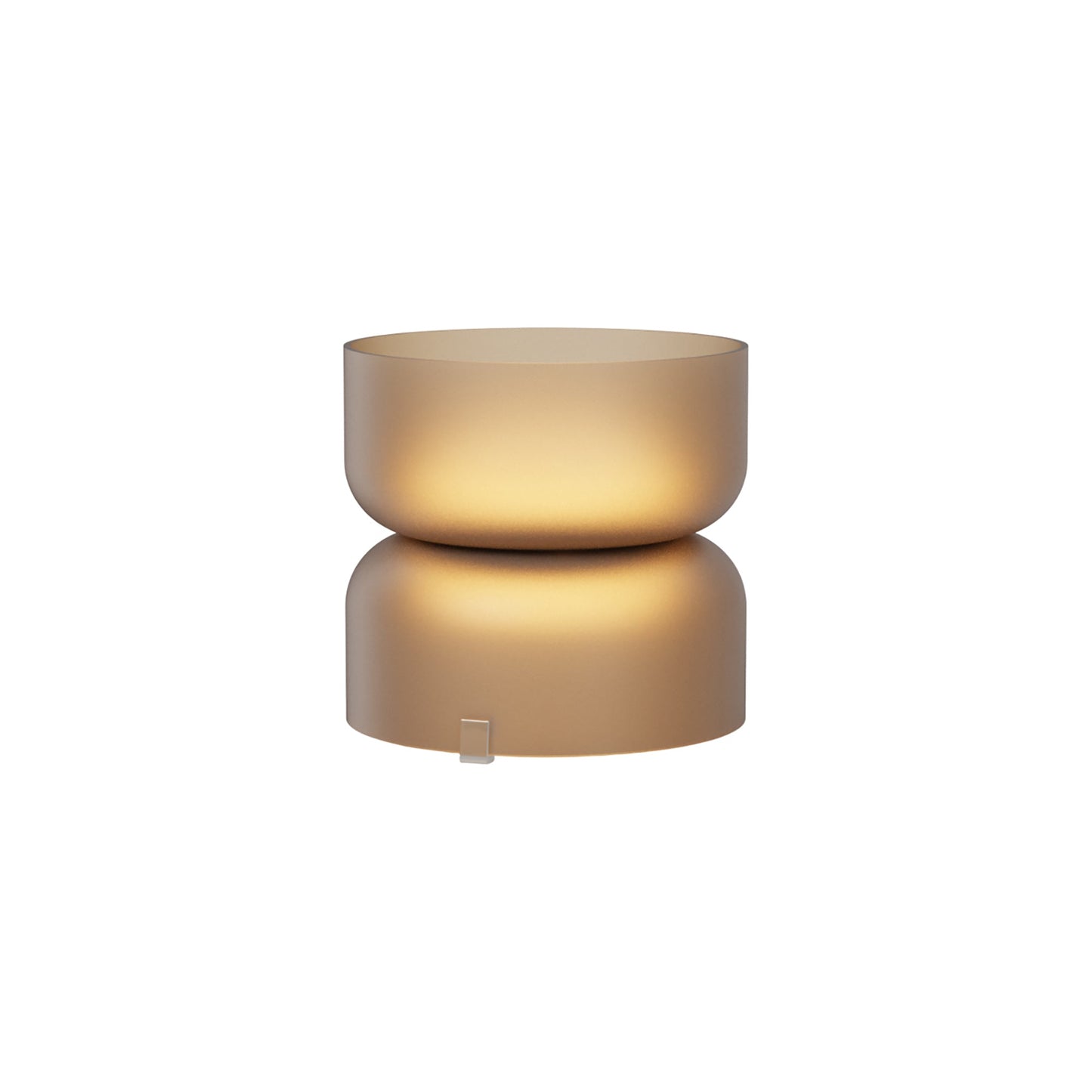 Totem Mini LED Table Lamp in Etched Amber.