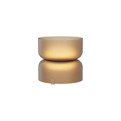 Totem Mini LED Table Lamp in Etched Amber.