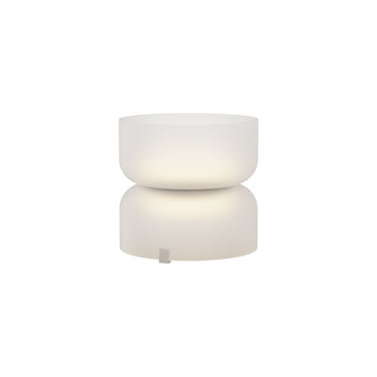 Totem Mini LED Table Lamp in Etched White.
