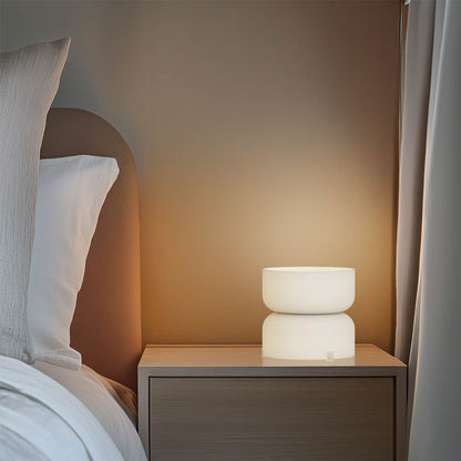 Totem Mini LED Table Lamp in bedroom.