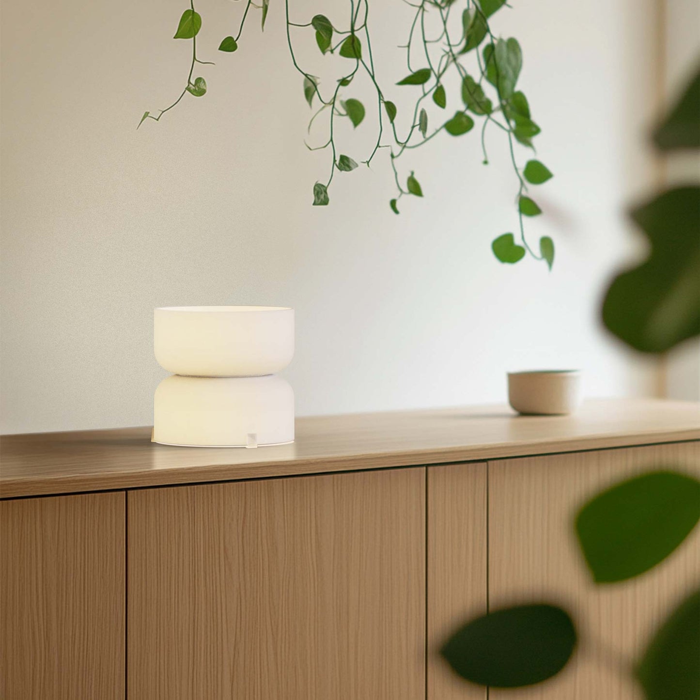 Totem Mini LED Table Lamp in living room.