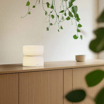 Totem Mini LED Table Lamp in living room.