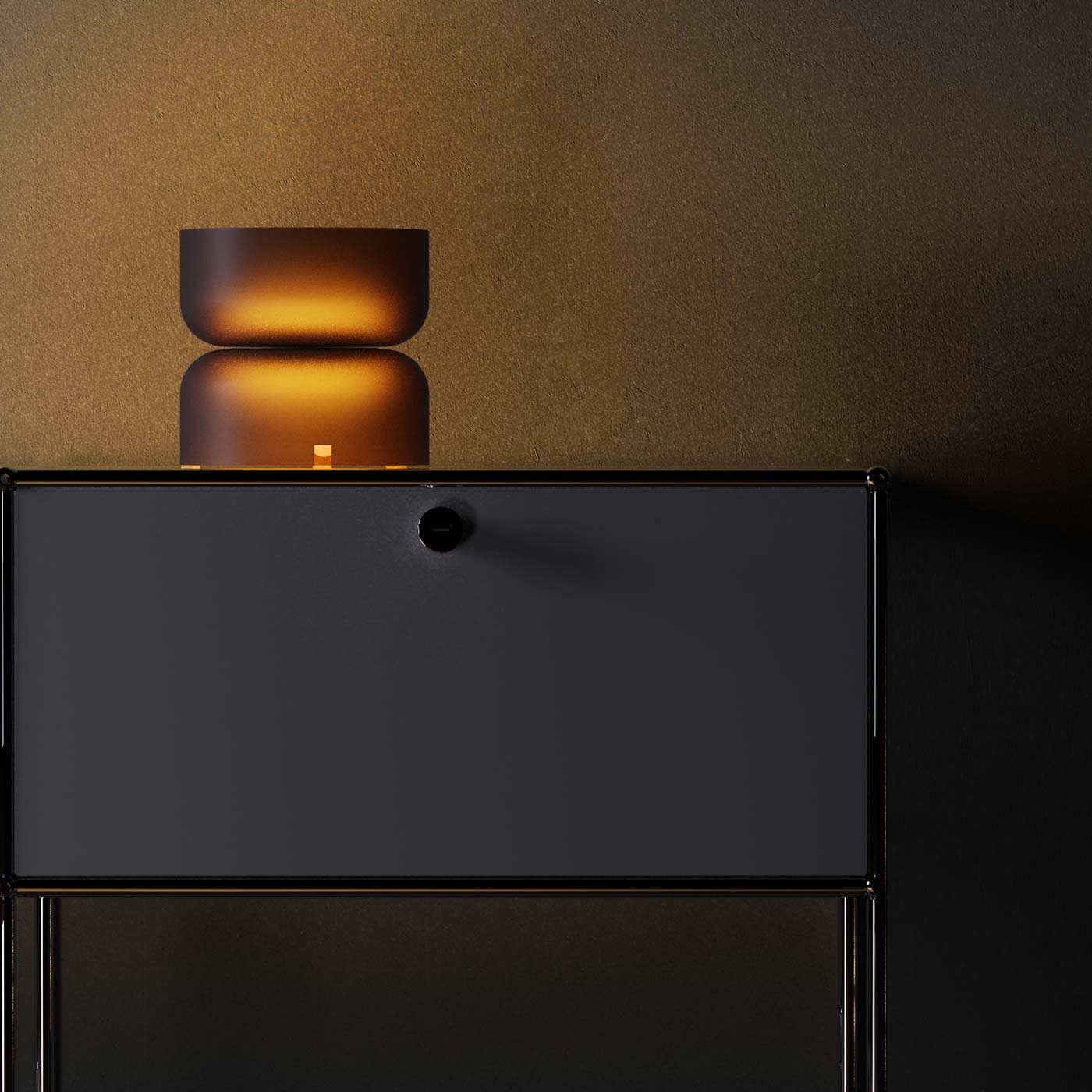 Totem Mini LED Table Lamp in living room.