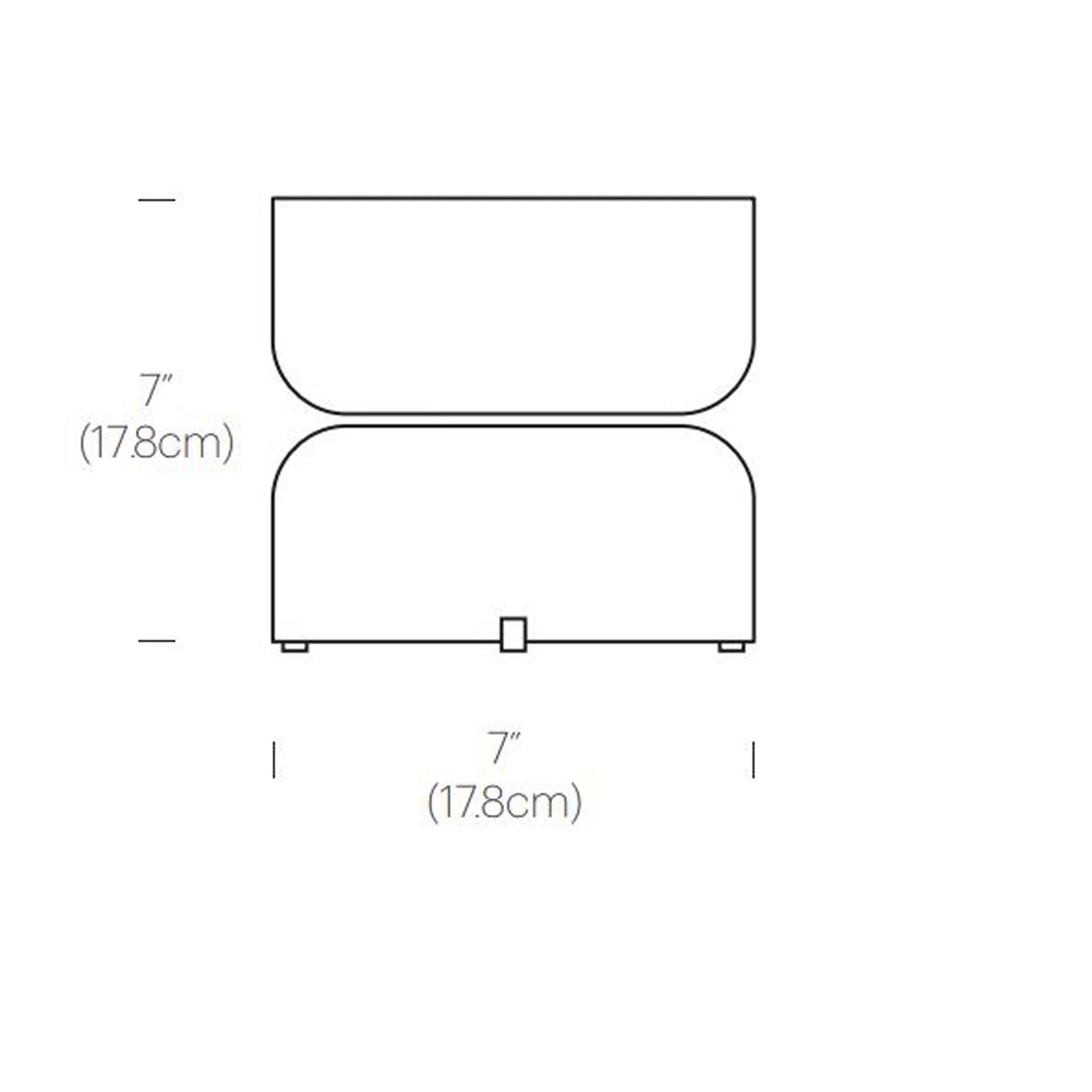 Totem Mini LED Table Lamp - line drawing.