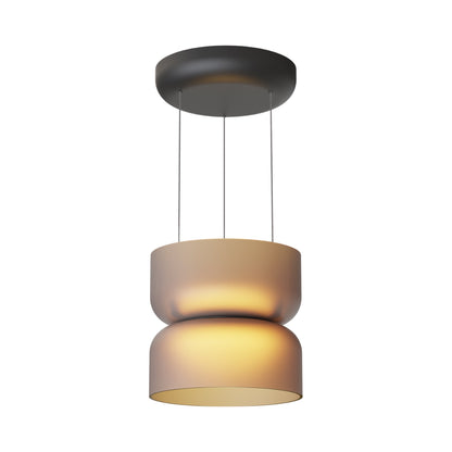 Totem Mini Up and Down LED Pendant Light in Amber/Black.