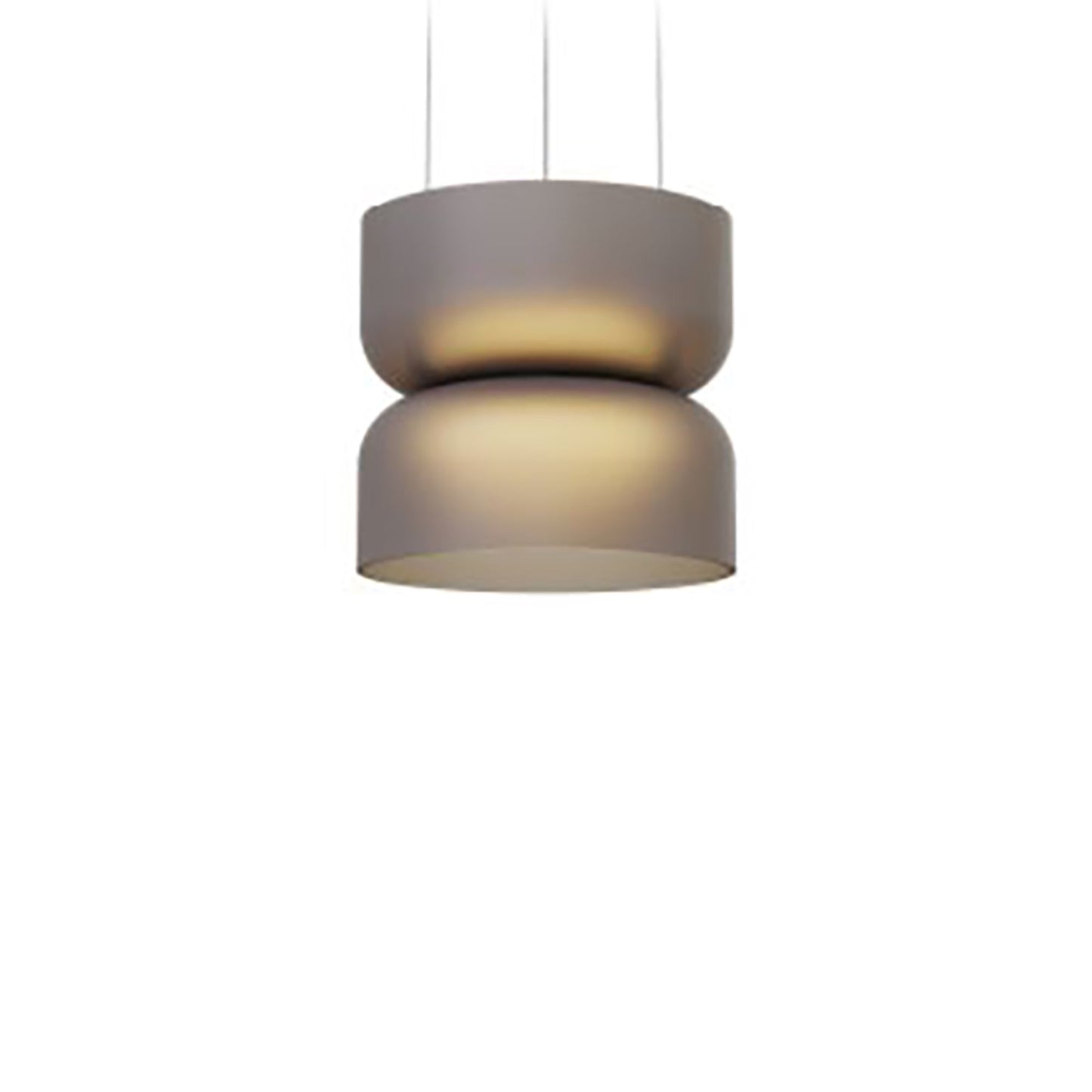 Totem Mini Up and Down LED Pendant Light in Etched Smoke.