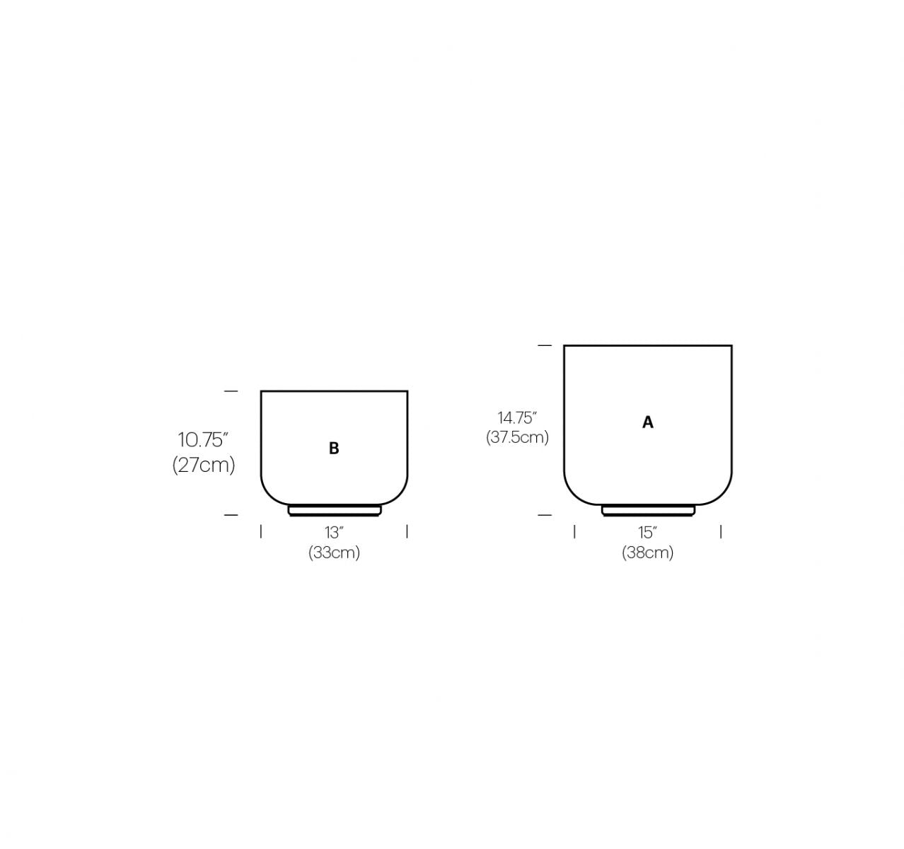Totem Single LED Table Lamp - line drawing.