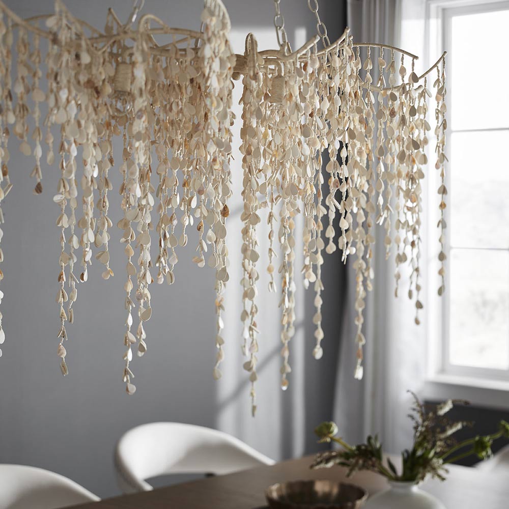 Calabria Chandelier in dining room.