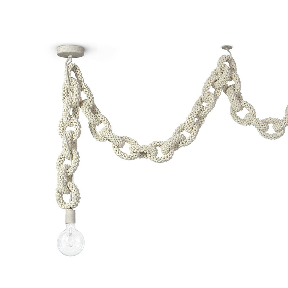 Coco Chain Link Swag Pendant Light in Detail.