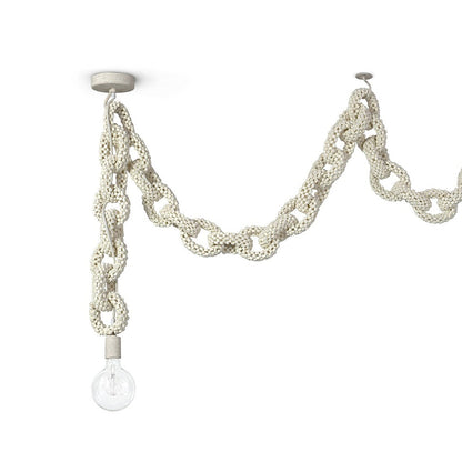 Coco Chain Link Swag Pendant Light in Detail.