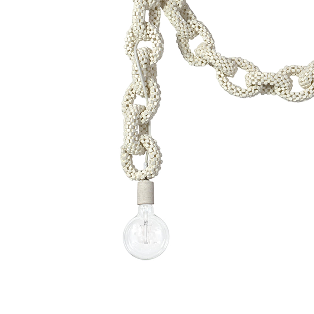 Coco Chain Link Swag Pendant Light in Detail.