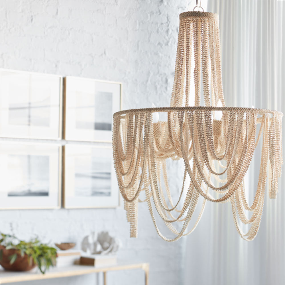 Selita Chandelier in living room.
