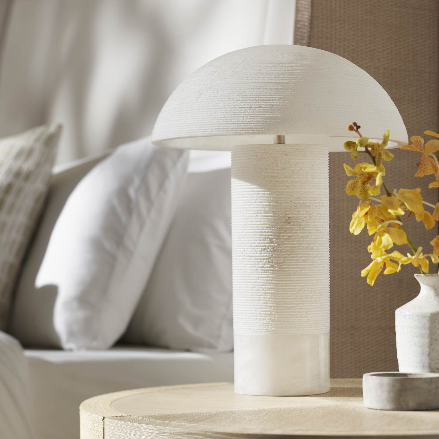Zana Table Lamp in bedroom.
