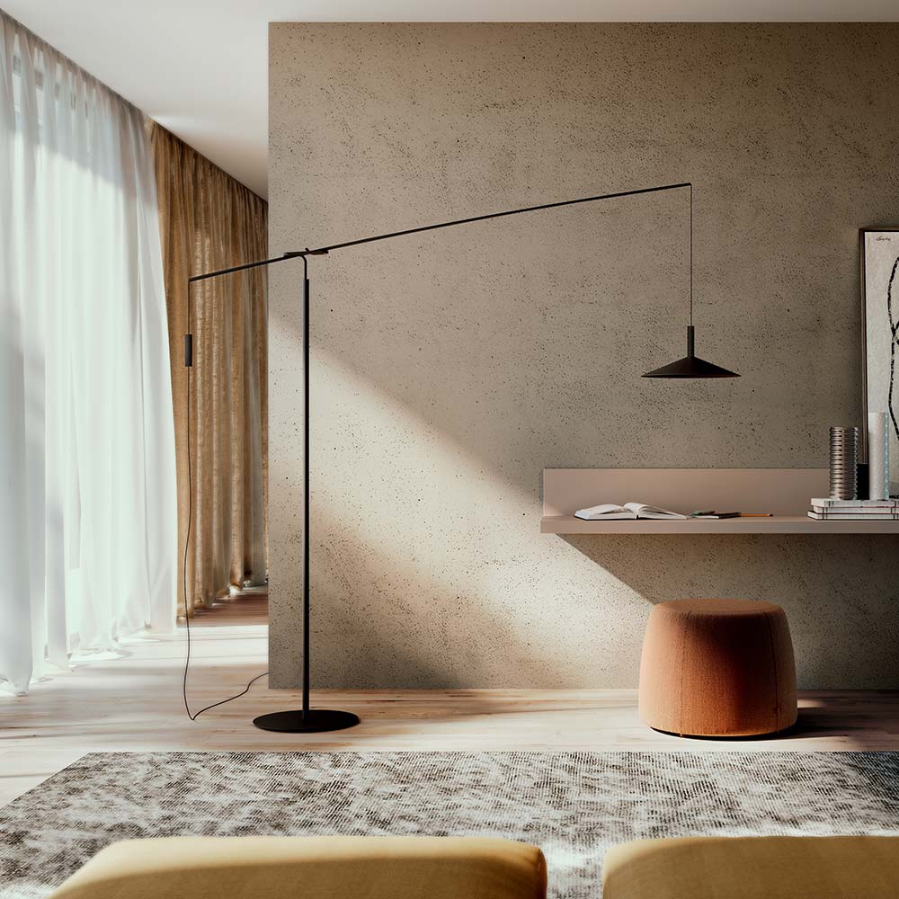 Altura LED Floor Lamp in living room.