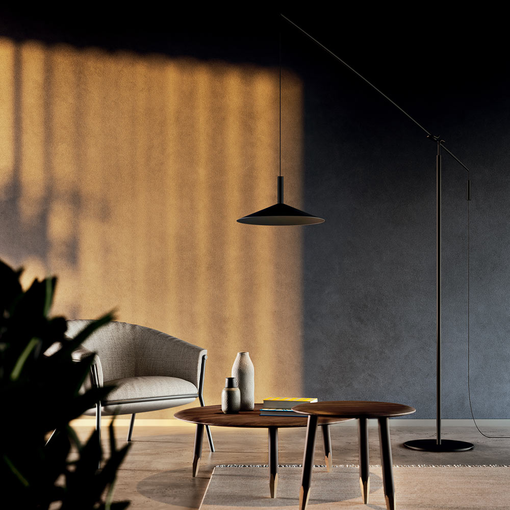 Altura LED Floor Lamp in living room.