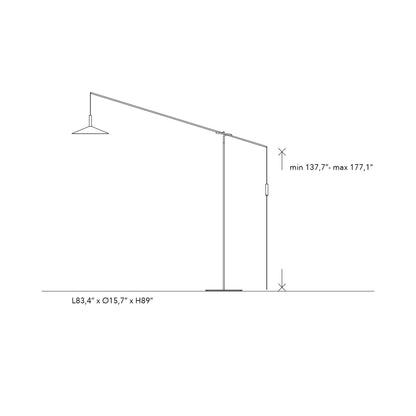 Altura LED Floor Lamp - line drawing.