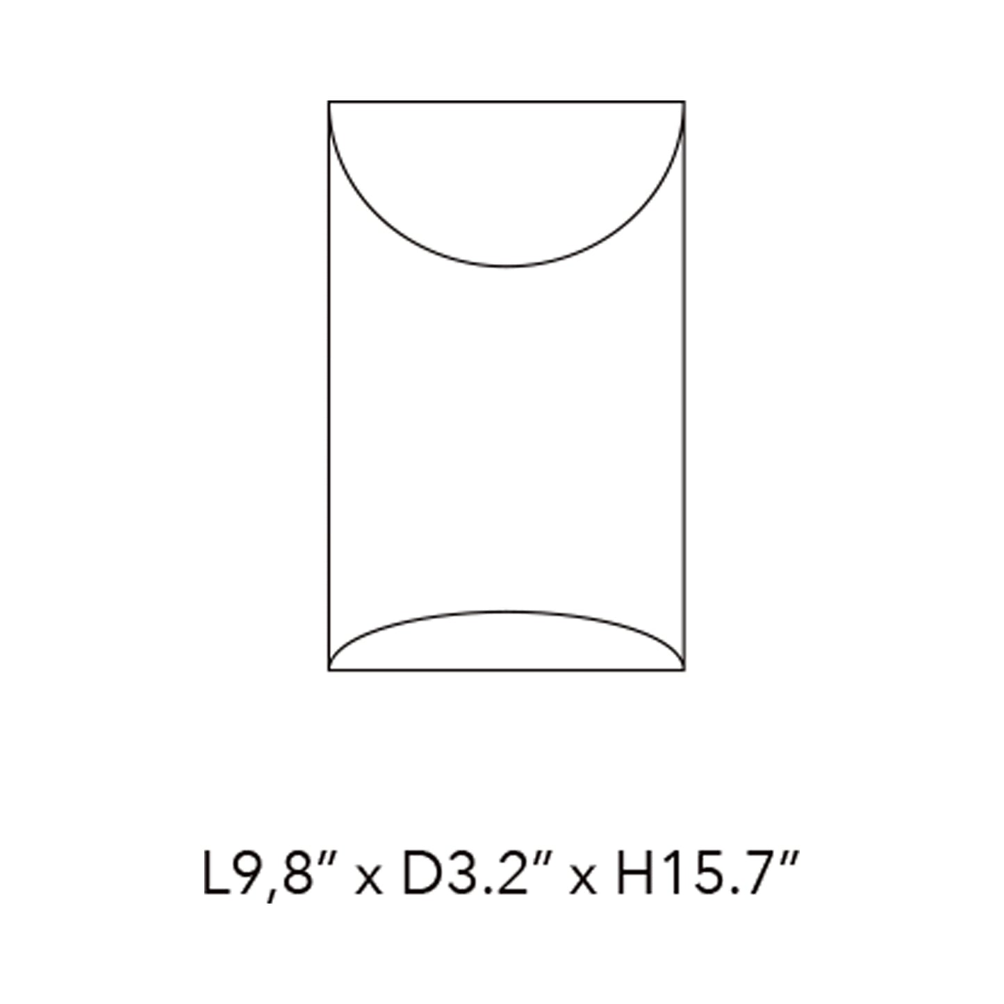 Aprile LED Wall Light - line drawing.