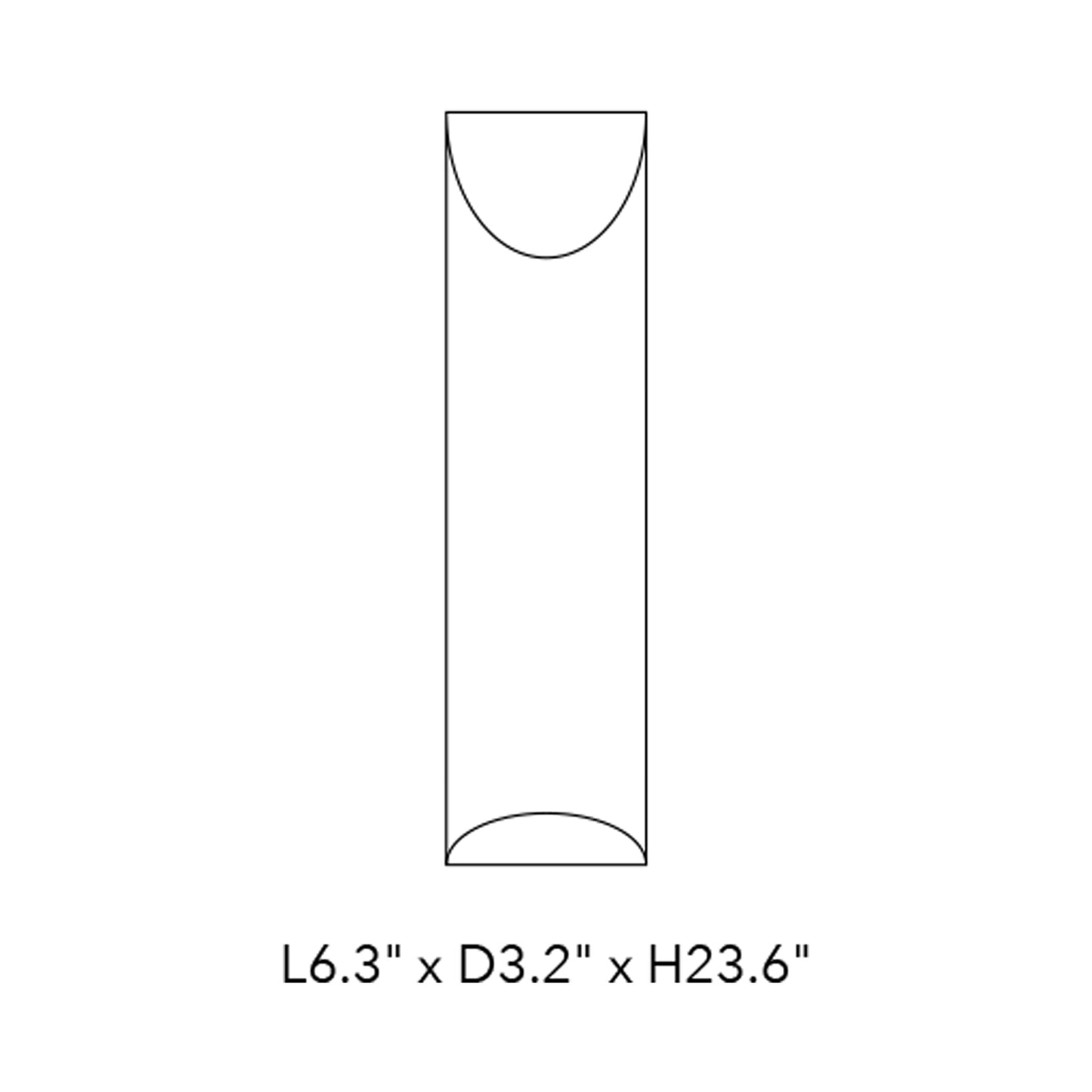 Aprile LED Wall Light - line drawing.