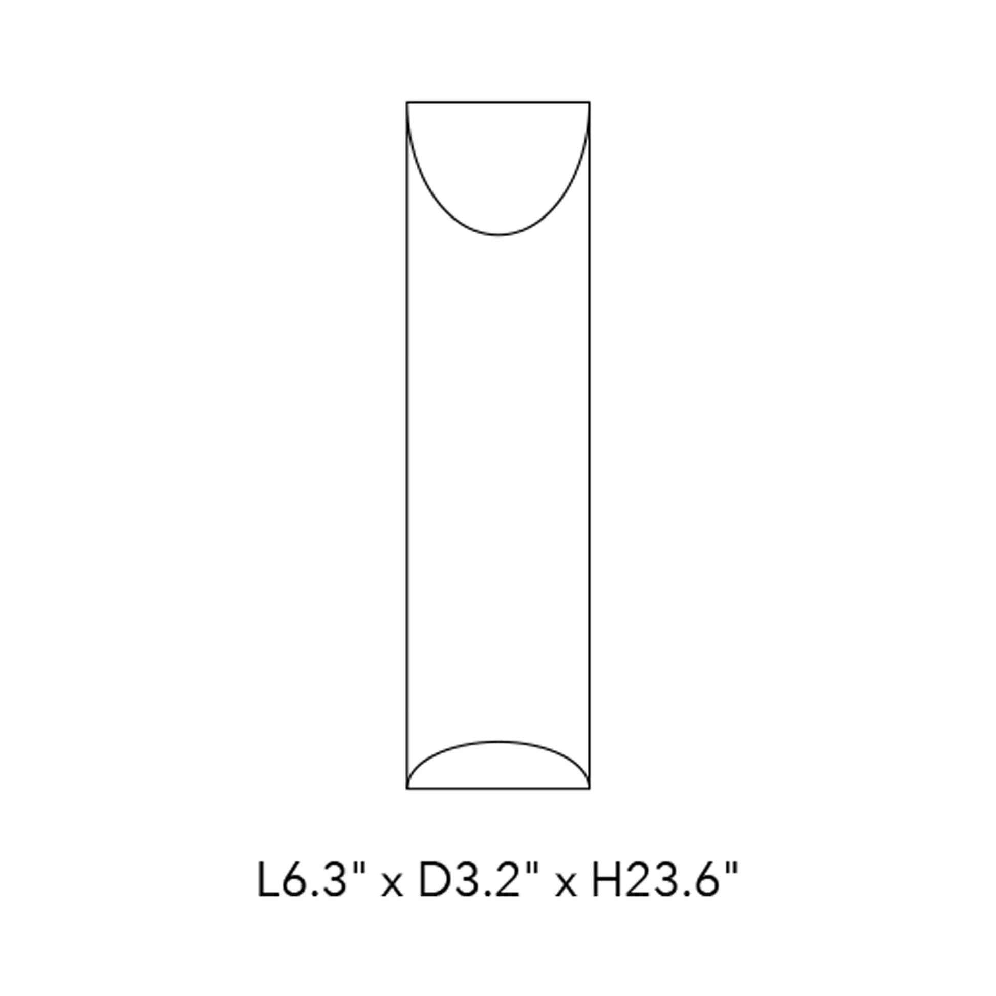 Aprile LED Wall Light - line drawing.