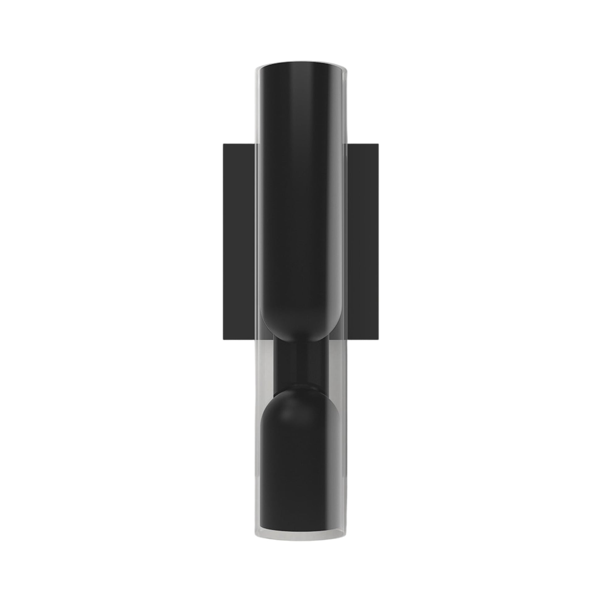 Clash Fixed LED Wall Light in Matt Black.