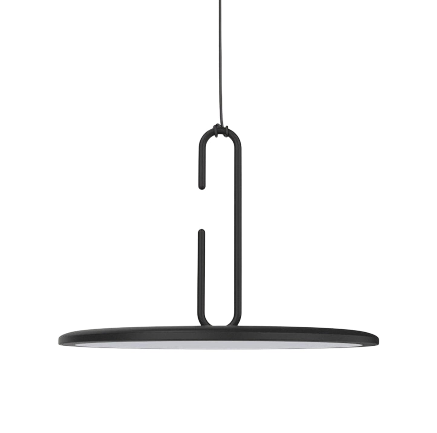 Clip LED Pendant Light in Matt Black (Large).
