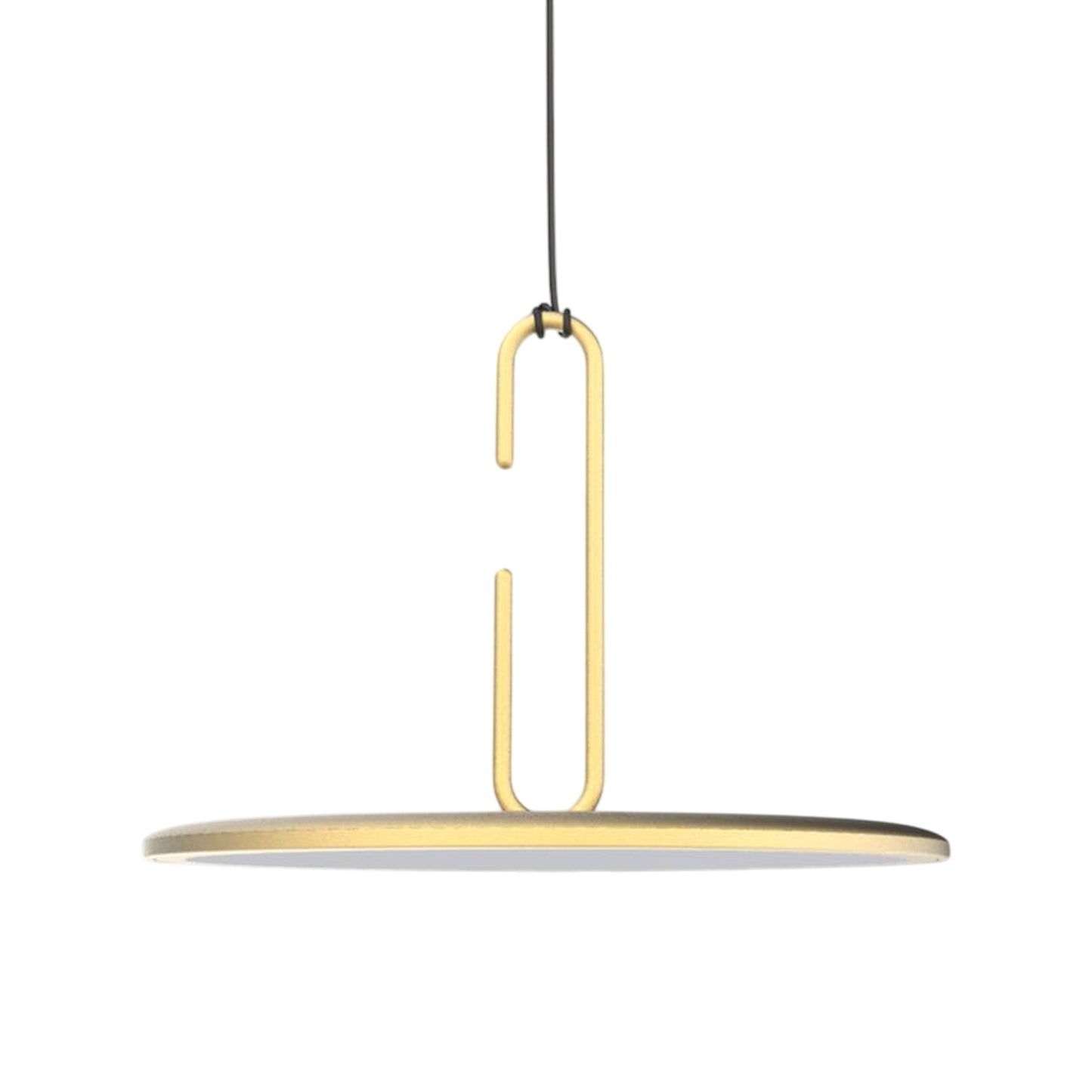 Clip LED Pendant Light in Matt Gold (Large).