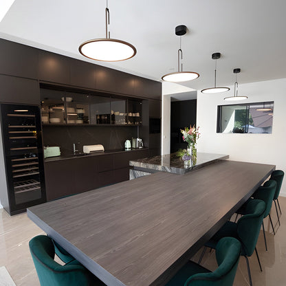 Clip LED Pendant Light in dining room.