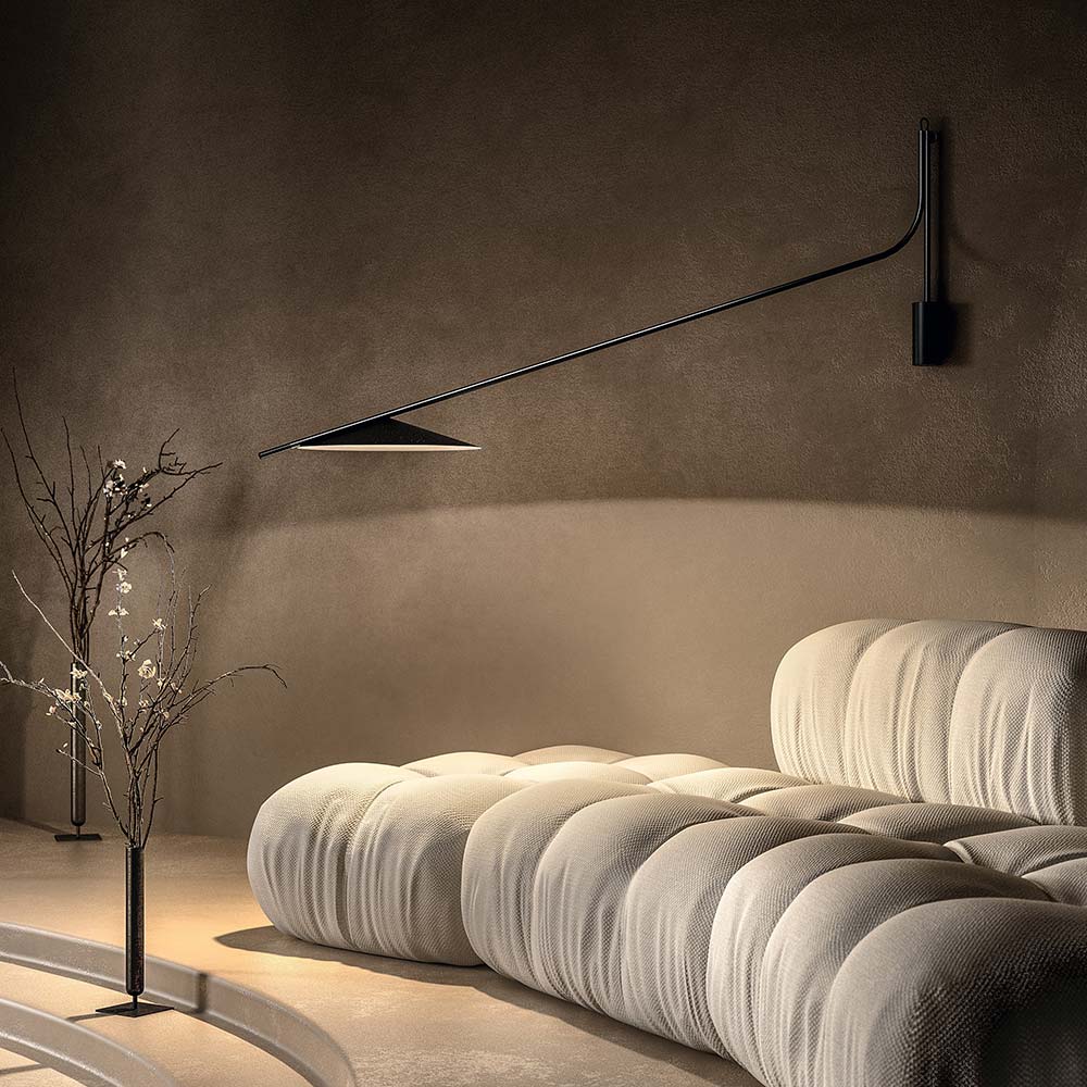 Glifo Box LED Wall Light in living room.