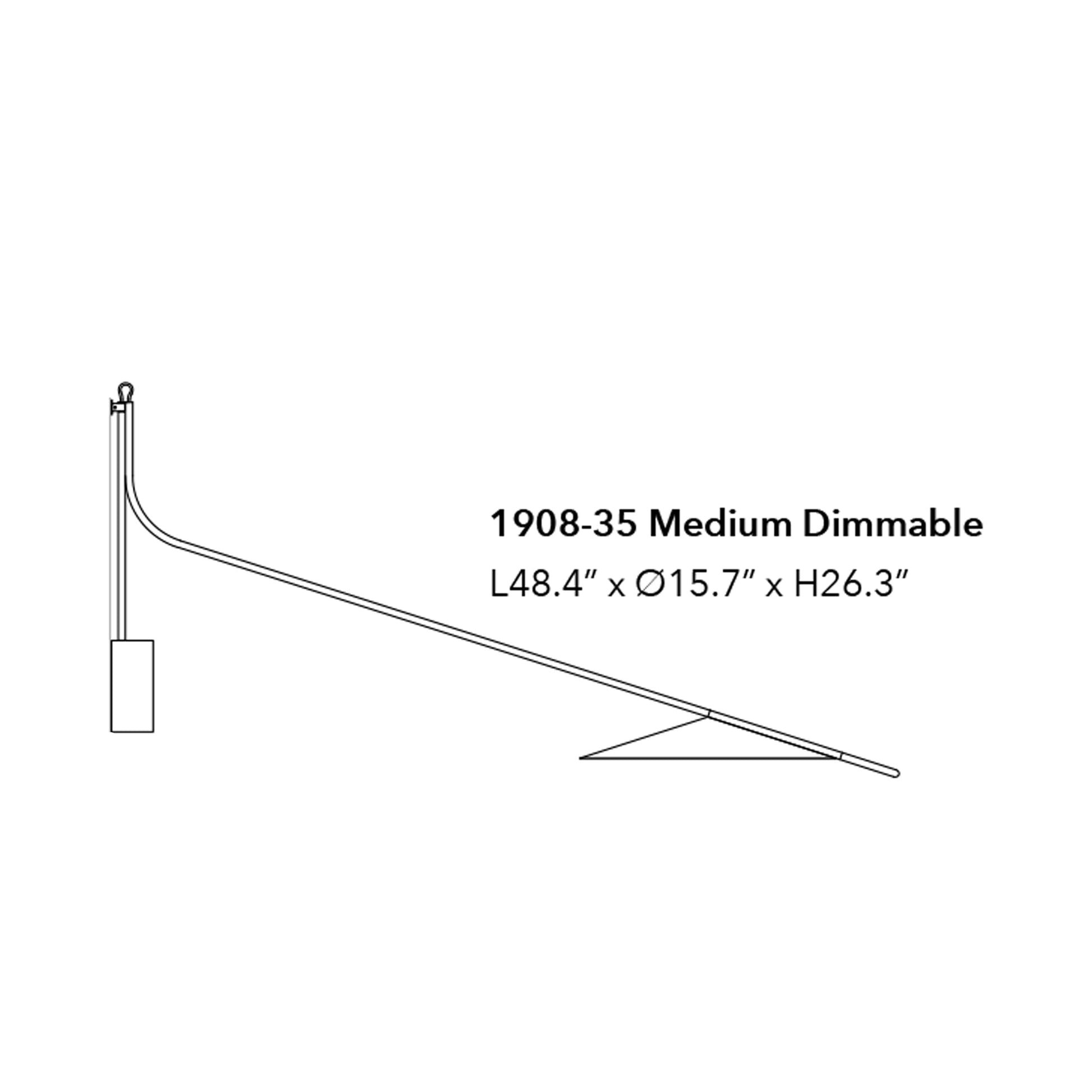 Glifo Box LED Wall Light - line drawing.