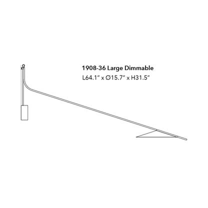 Glifo Box LED Wall Light - line drawing.