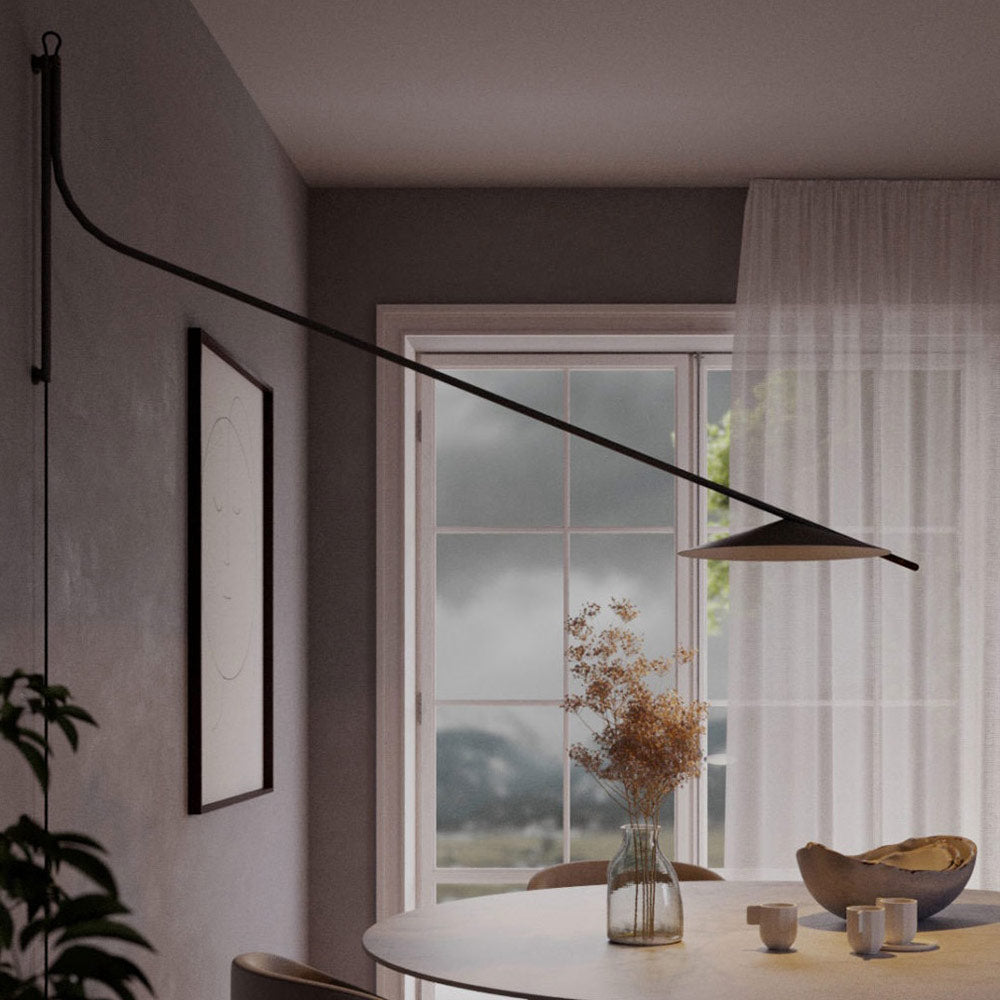 Glifo Plug-In LED Wall Light in dining room.