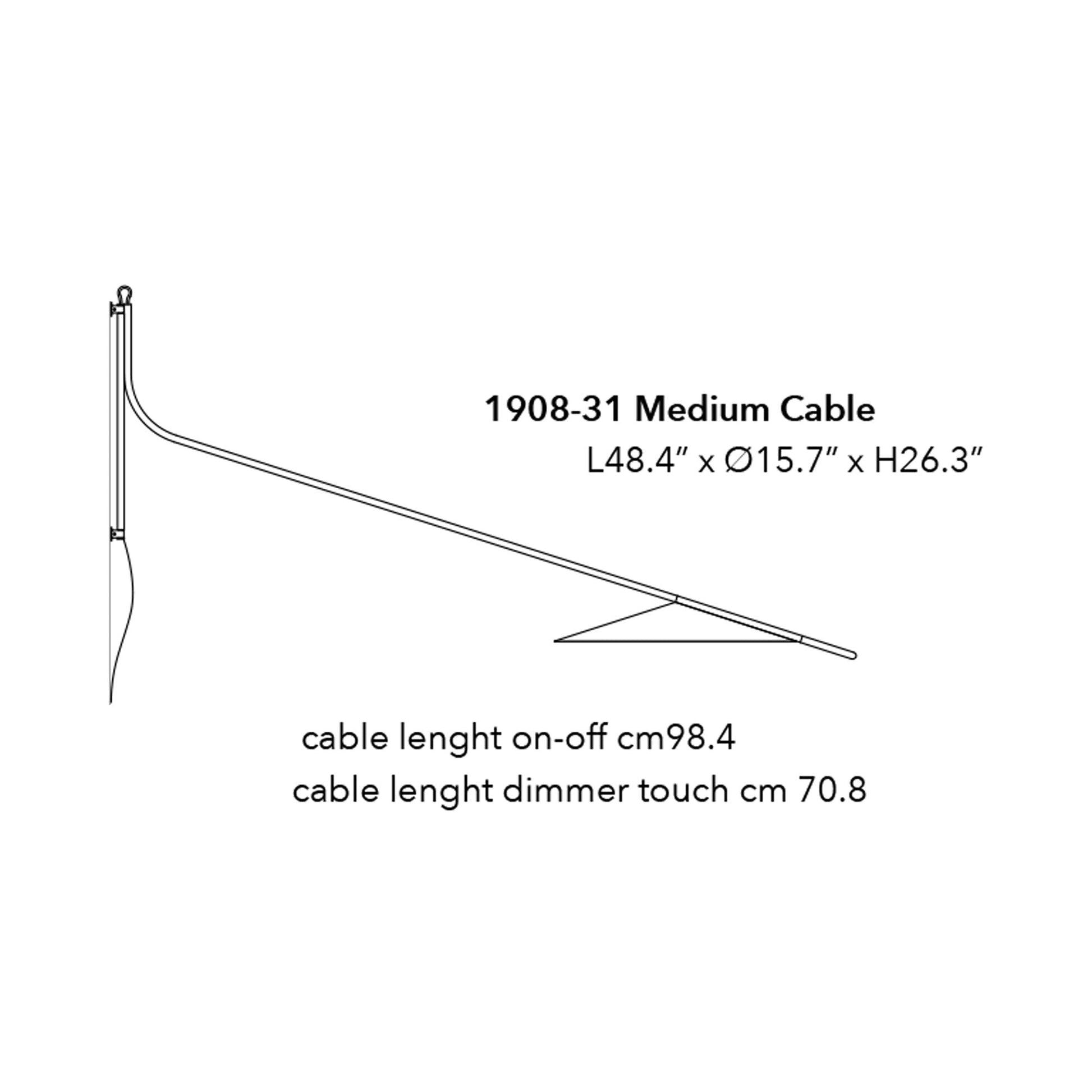 Glifo Plug-In LED Wall Light - line drawing.