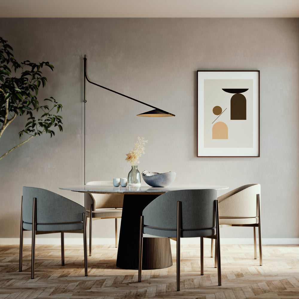 Glifo Plug-In LED Wall Light in living room.
